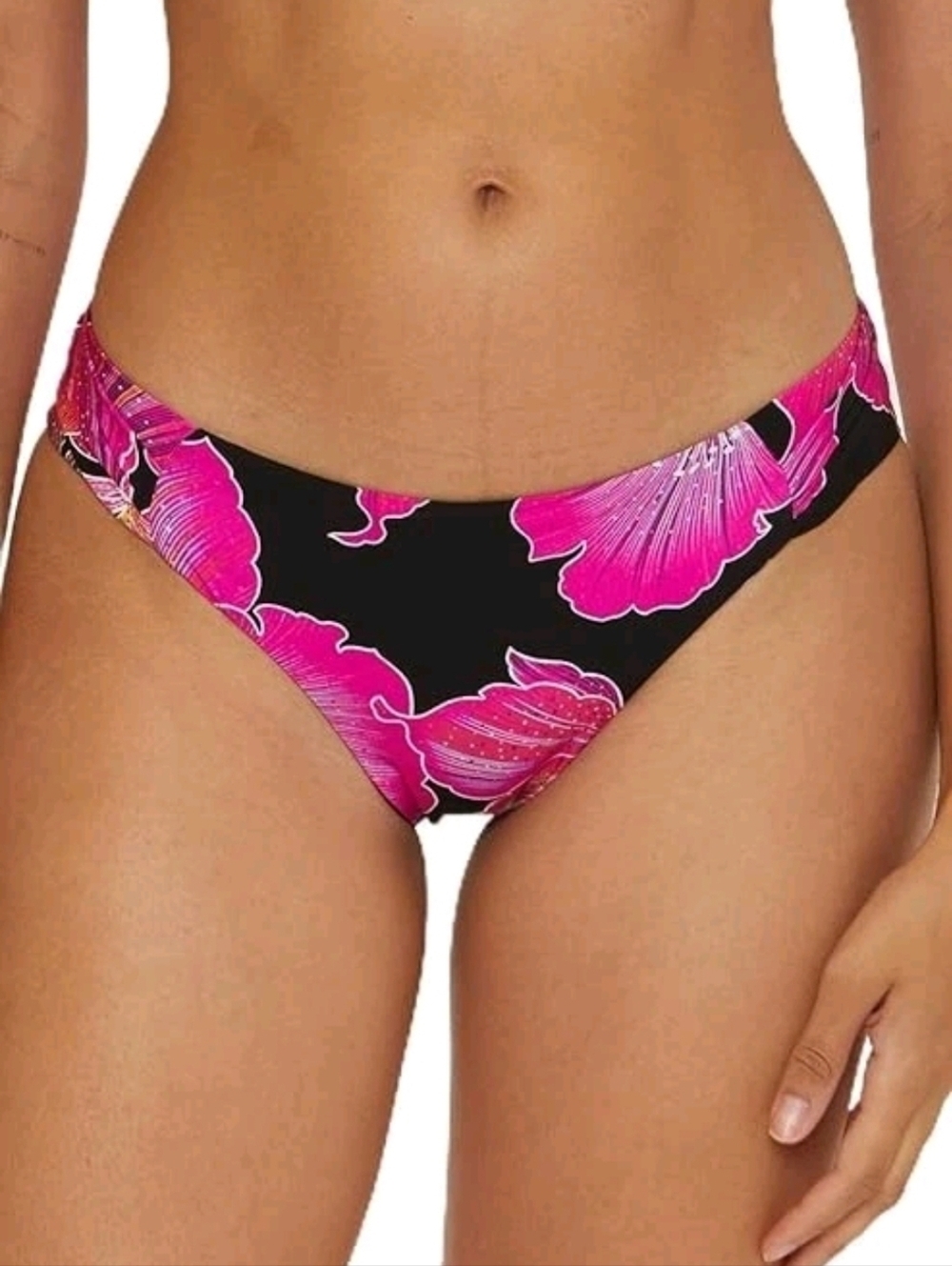 Trina Turk 'Fleury' Floral-Print Tab-Side Hipster Bikini Swimsuit Bottom, Multi